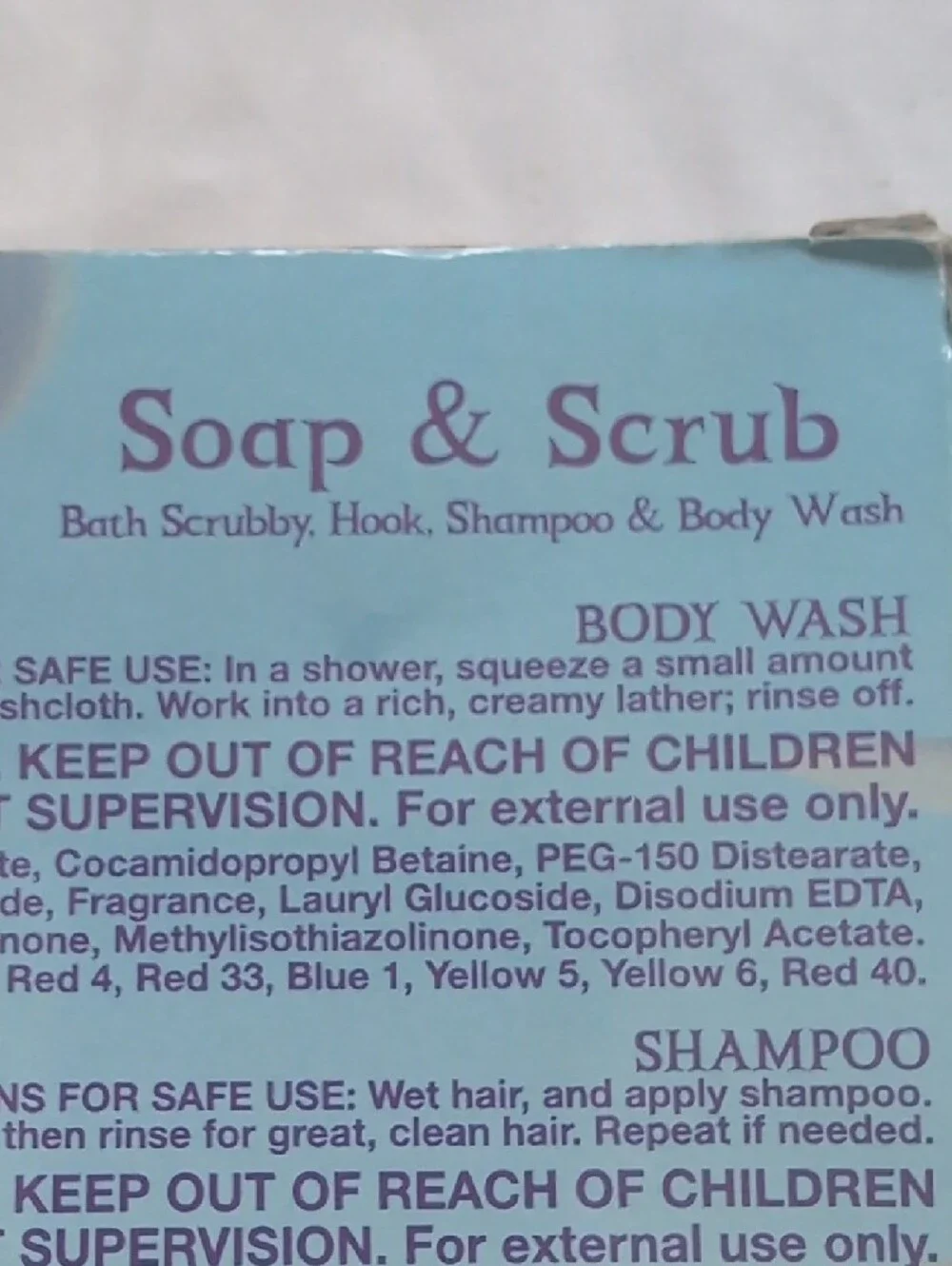 Disney Tangled Kids Berry Scented Shampoo & Body Wash Set, Hook And Bath Scrubby